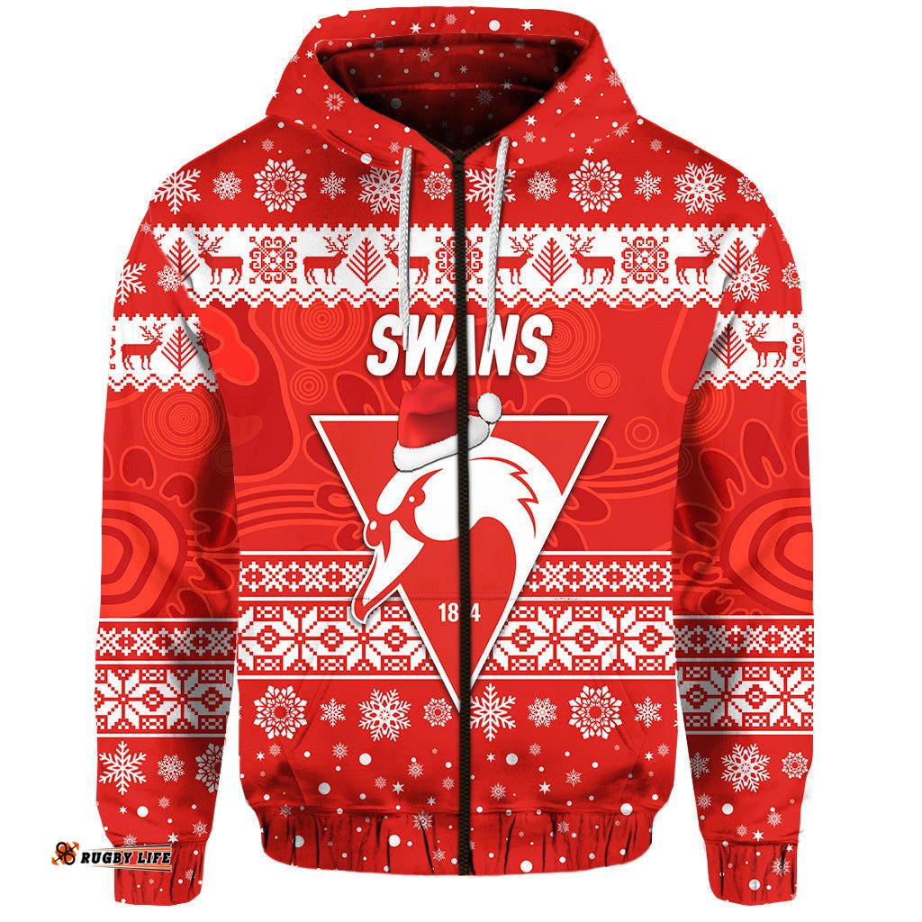 sydney swans zip hoodie christmas simple style