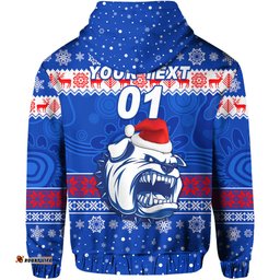 custom personalised western bulldogs zip hoodie christmas simple style