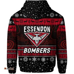 essendon bombers zip hoodie christmas simple style black