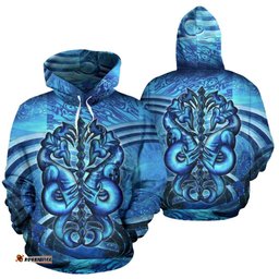 Blue Sea Tangaroa New Zealand Hoodie