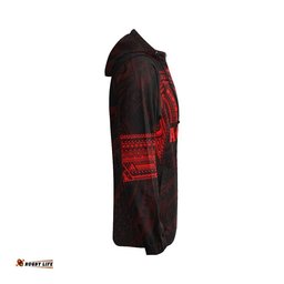 Aotearoa Maori Tattoo All Over Zip Hoodie Red