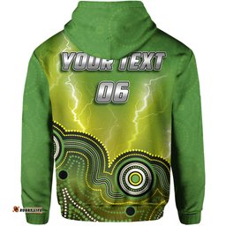 custom personalised and number sydney thunder zip hoodie cricket aboriginal style