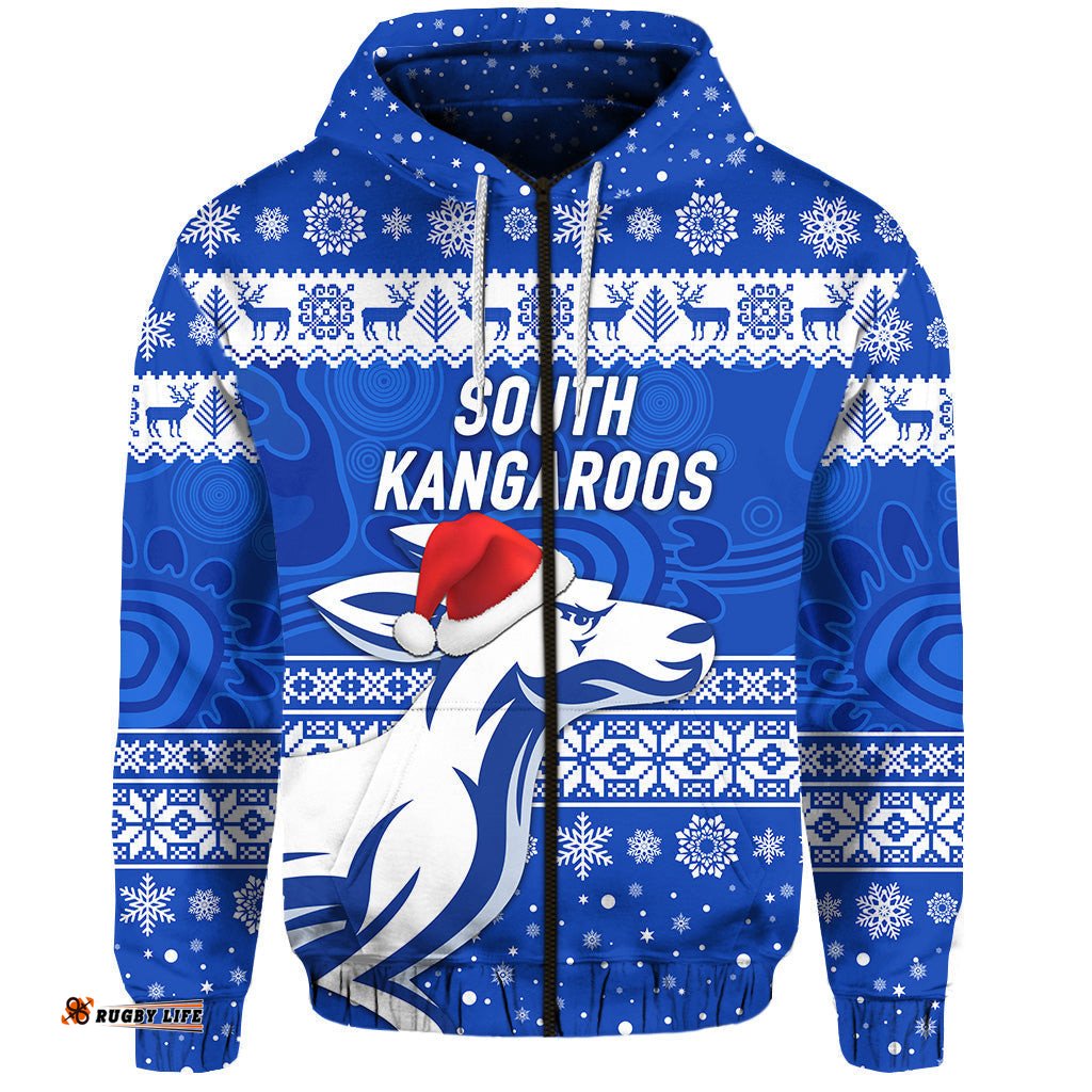 south alice football club zip hoodie christmas kangaroos simple style
