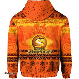 custom personalised perth scorchers zip hoodie christmas simple style