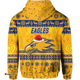 west coast eagles zip hoodie christmas simple style gold