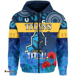 titans anzac hoodie gold coast aboriginal lest we forget