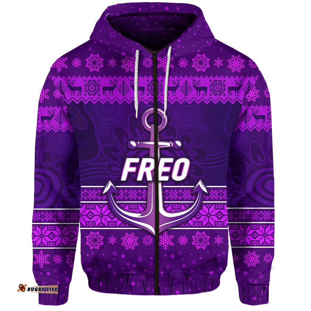 fremantle dockers zip hoodie freo christmas simple style purple