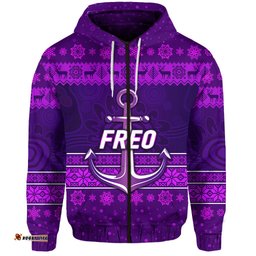 fremantle dockers zip hoodie freo christmas simple style purple