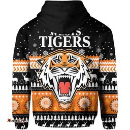 wests tigers zip hoodie merry christmas energy