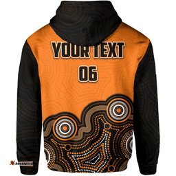 custom personalised and number perth scorchers zip hoodie cricket aboriginal style