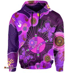 aboriginal dot hoodie butterfly victory 01