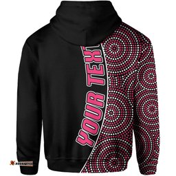 custom personalised sydney sixers zip hoodie cricket aboriginal dot patterns