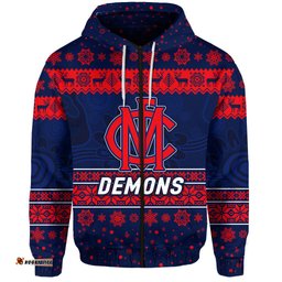 custom personalised melbourne demons zip hoodie christmas simple style