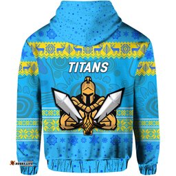 gold coast titans zip hoodie christmas simple style