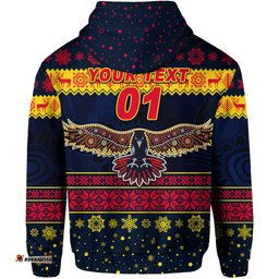 custom personalised adelaide crows zip hoodie christmas simple style
