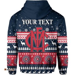 custom personalised demons christmas zip hoodie indigenous melbourne football