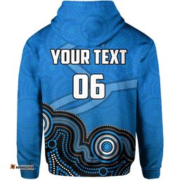 custom personalised and number adelaide strikers zip hoodie cricket aboriginal style