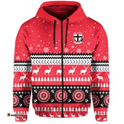 saints christmas zip hoodie indigenous st kilda football