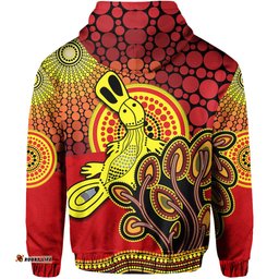 aboriginal platypus zip hoodie tree on the hill sunshine