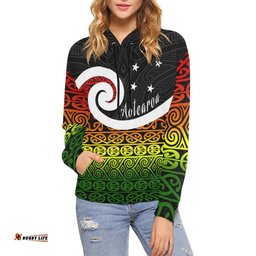 New Zealand Koru Rastafari All Over Print Hoodie