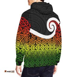 New Zealand Koru Rastafari All Over Print Hoodie