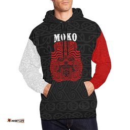 Aotearoa Maori Moko All Over Hoodie