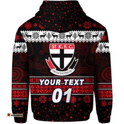 custom personalised st kilda saints zip hoodie christmas simple style