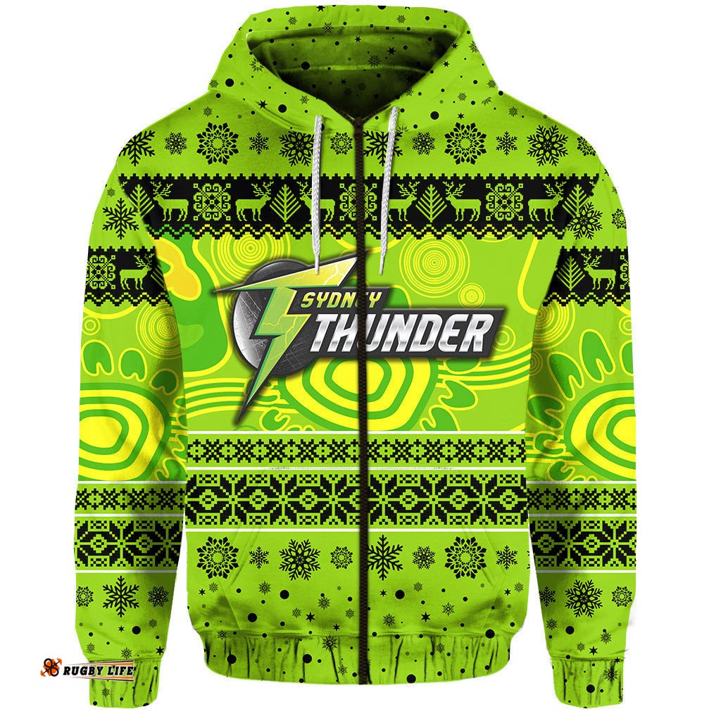 custom personalised sydney thunder zip hoodie christmas simple style