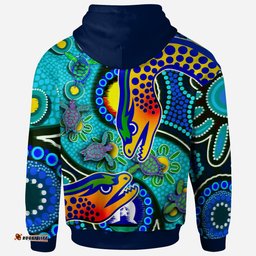 eels rugby hoodie custom indigenous eels with aboriginal and torres strait islanders flag