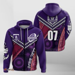 custom personalised fremantle dockers zip hoodie aboriginal mix crimson style