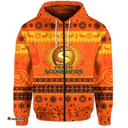 perth scorchers zip hoodie christmas simple style