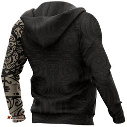 Maori Tattoo Hoodie, New Zealand Lizard All Over Print Hoodie
