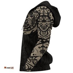 Maori Tattoo Hoodie, New Zealand Lizard All Over Print Hoodie