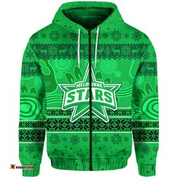 custom personalised melbourne stars zip hoodie christmas simple style