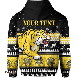 custom personalised tigers christmas zip hoodie indigenous richmond football