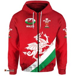 wales rugby zip hoodie welsh cymru vibes