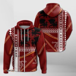 illawarra dragons aboriginal christmas with geometrical pattern zip hoodie