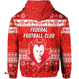 federal football club zip hoodie christmas simple style red