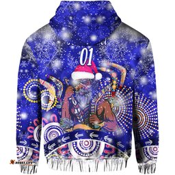 custom personalised australian boomerang indigenous vibes christmas zip hoodie original style blue