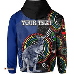 custom personalised australia day zip hoodie mix aboriginal