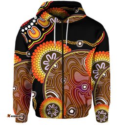 aboriginal zip hoodie sun rise indigenous vibes