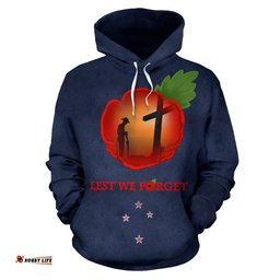 Lest We Forget New Zealand Hoodie Poppy Flower