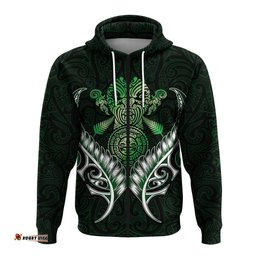 new zealand silver fern hoodie green