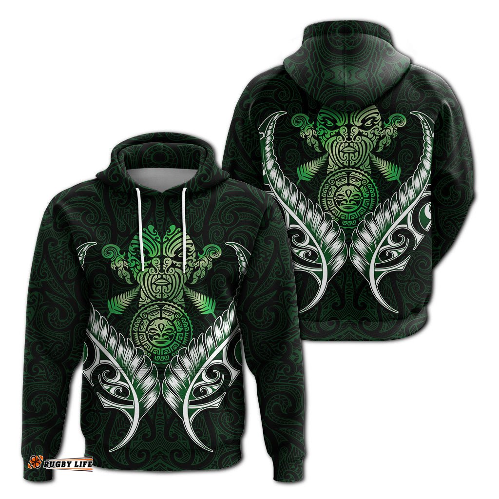 new zealand silver fern hoodie green
