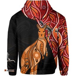 custom personalised australia map zip hoodie aussie kangaroo aboriginal