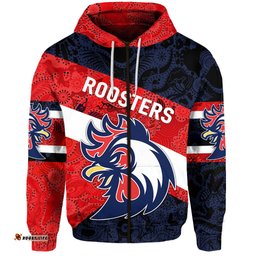 custom personalised sydney zip hoodie roosters sporty indigenous
