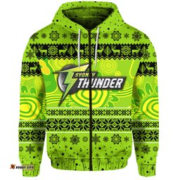 sydney thunder zip hoodie christmas simple style