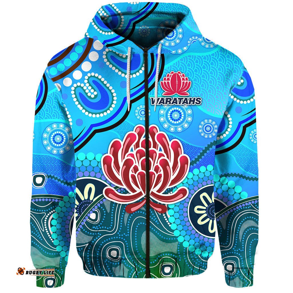 new south wales waratahs aboriginal zip hoodie indigenous wave vibes