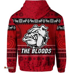west football club alice springs zip hoodie christmas the bloods simple style red