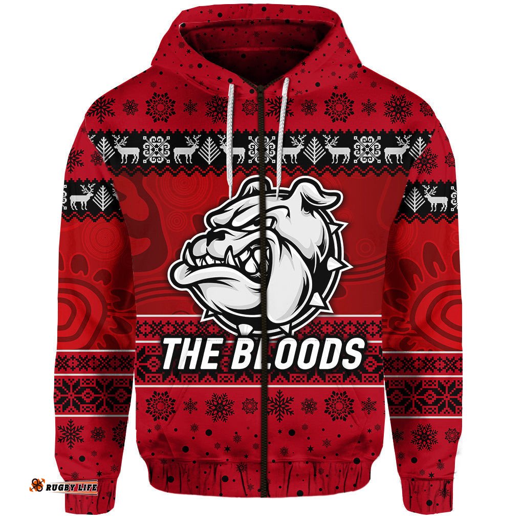 west football club alice springs zip hoodie christmas the bloods simple style red